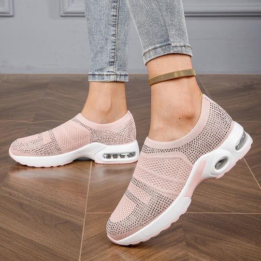Damen Slip-On Sport-Sneaker mit atmungsaktivem Obermaterial und dämpfender Sohle EB