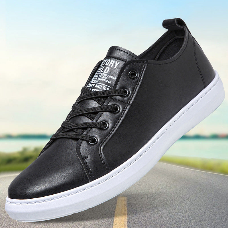 Herren Casual-Leder Sneakers mit rutschfester Sohle und atmungsaktivem Innenfutter EB