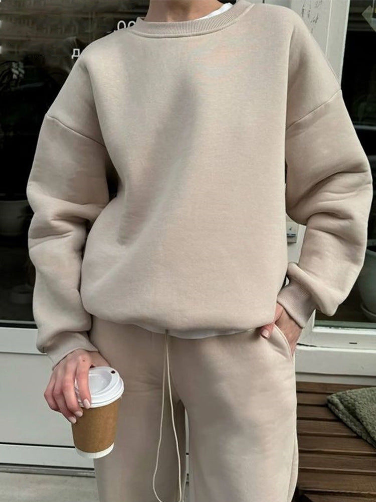 Damen Oversize-Sweatshirt und High-Waist Lounge-Jogginghose Set aus brushed Baumwollmix Eichborn Berlin