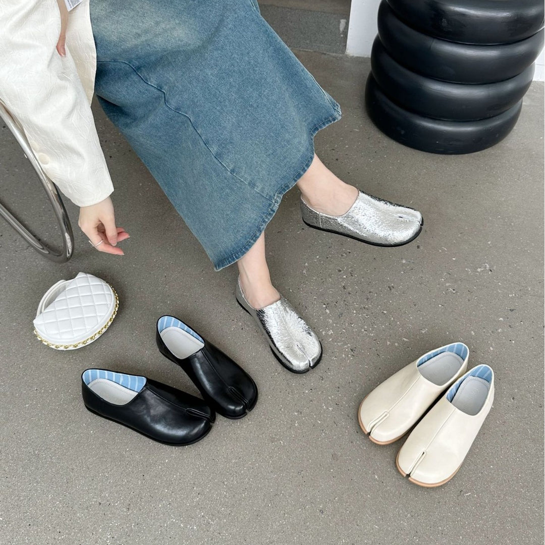 Damen Bequeme Lederpantoletten EB