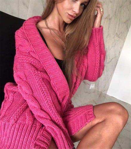 Damen Grobstrickpullover mit offener Schulter und strukturiertem Zopfdesign EB