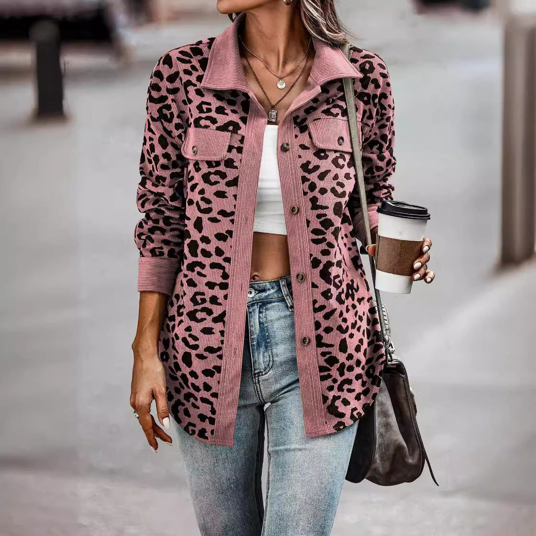 Damen lässige und modische Karo-Jacke EB
