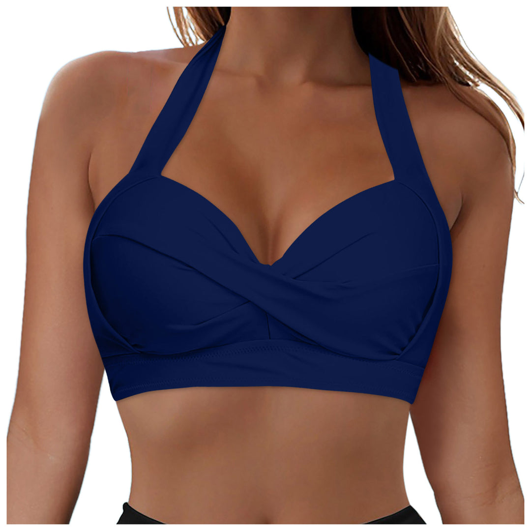Damen Modisches Bikinioberteil mit Wickeldesign EB