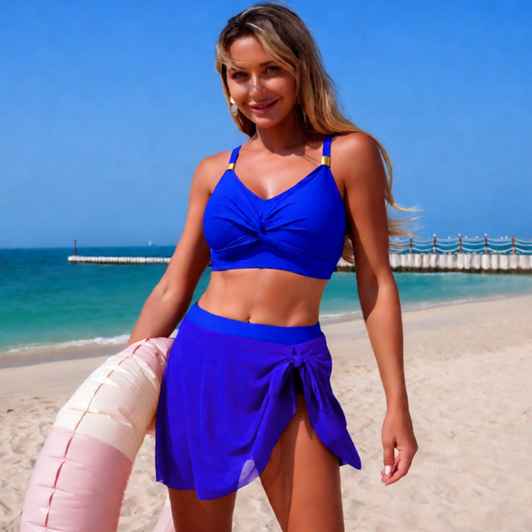 Damen Schwimmbikini mit Wickelrock EB