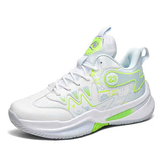 Damen Sportliche High-Top Basketball-Sneaker mit atmungsaktiver Mesh-Oberfläche und dämpfendem Fußbett EB