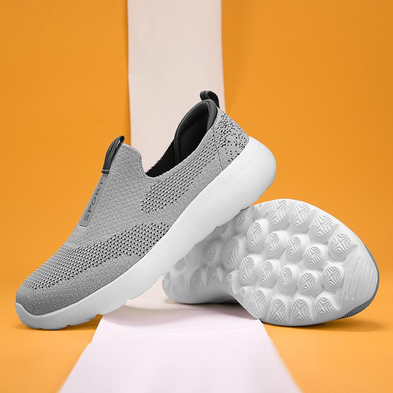 Damen Einfache und atmungsaktive Slip-On Sneakers EB