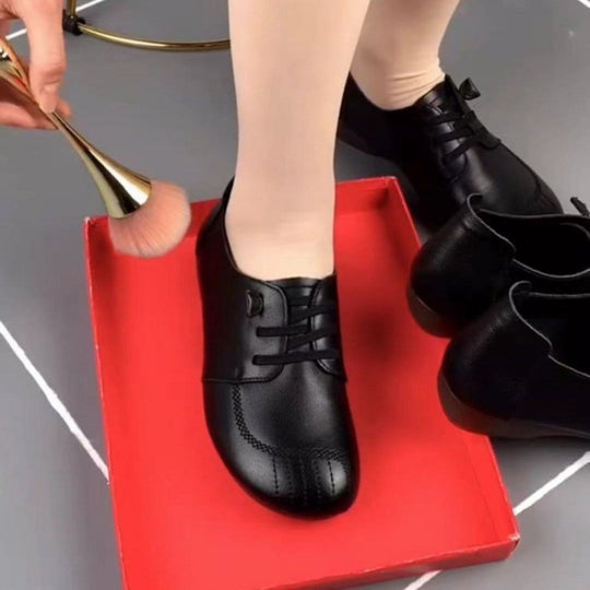 Damen Bequeme Ballerinas mit praktischen Schnürsenkeln EB