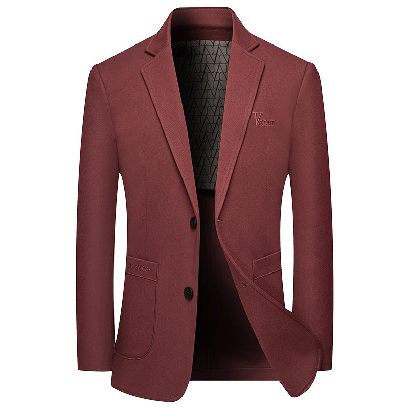 Herren Modernes Einreihiges City-Blazer mit aufgesetzten Taschen und leichter Halbfütterung EB
