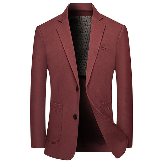 Herren Modernes Einreihiges City-Blazer mit aufgesetzten Taschen und leichter Halbfütterung EB