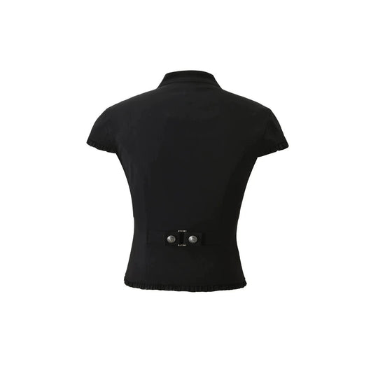 Damen Elegantes Blazer-Oberteil mit asymmetrischem Ausschnitt EB