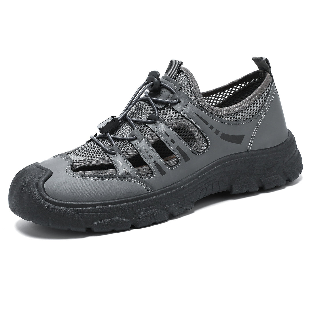 Herren nan robuster Outdoor-Sandalensneaker mit atmungsaktivem Mesh, Schnellzug-Bungee und griffiger Profilsohle EB