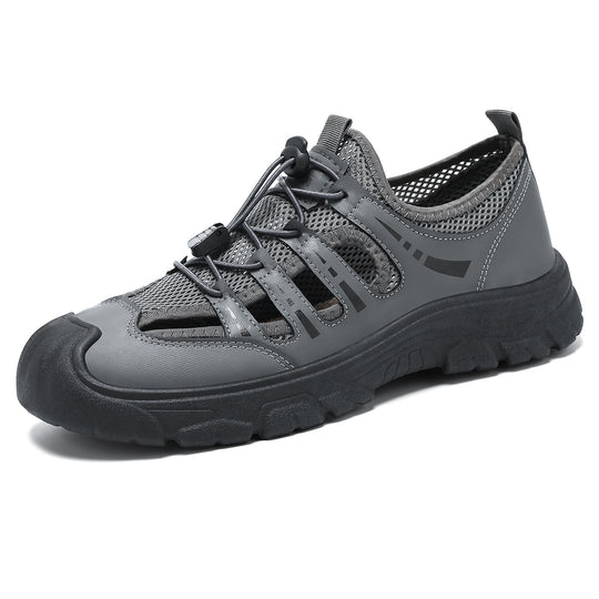 Herren nan robuster Outdoor-Sandalensneaker mit atmungsaktivem Mesh, Schnellzug-Bungee und griffiger Profilsohle EB