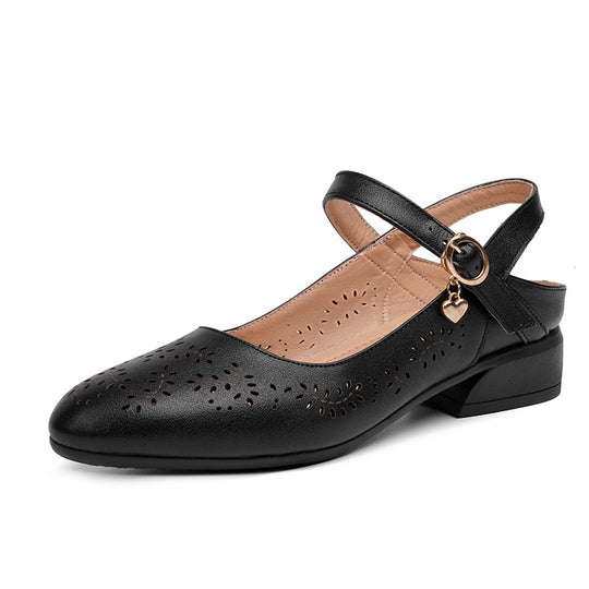 Damen Ballerinas mit modischem Lochdesign und bequemer Sohle EB