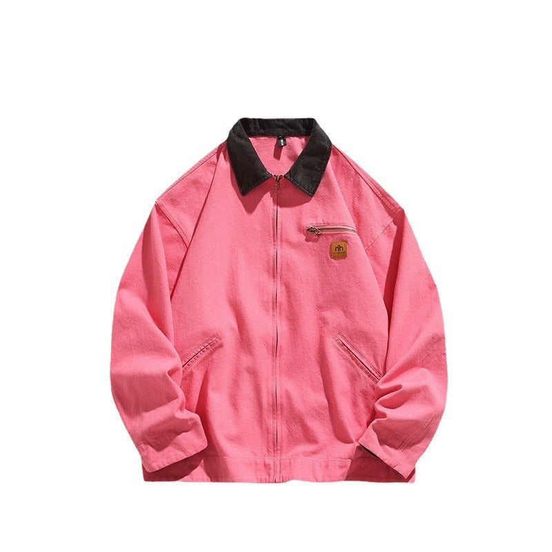 Herren robuste Freizeitjacke mit hohem Kragen und praktischen Taschen EB