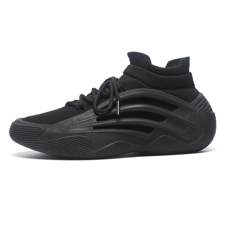 Damen Sportliche High-Performance Sneakers mit elastischem Strickoberteil und rutschfester Sohle EB