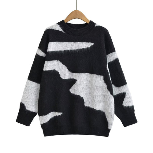 Damen Pullover mit modernem Grafikmuster EB
