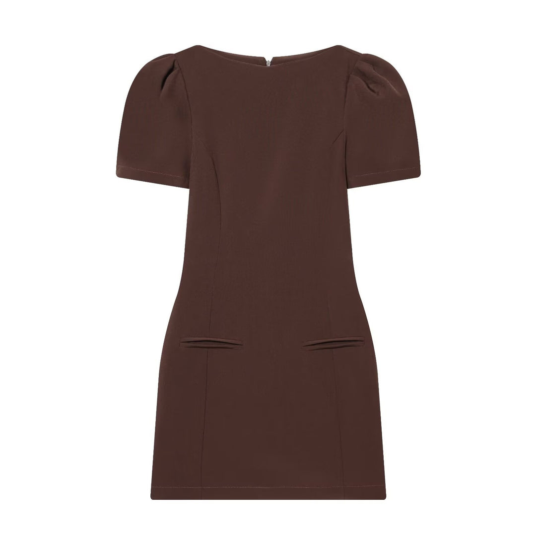 Damenkleid mit Puffärmeln und tailliertem Schnitt EB