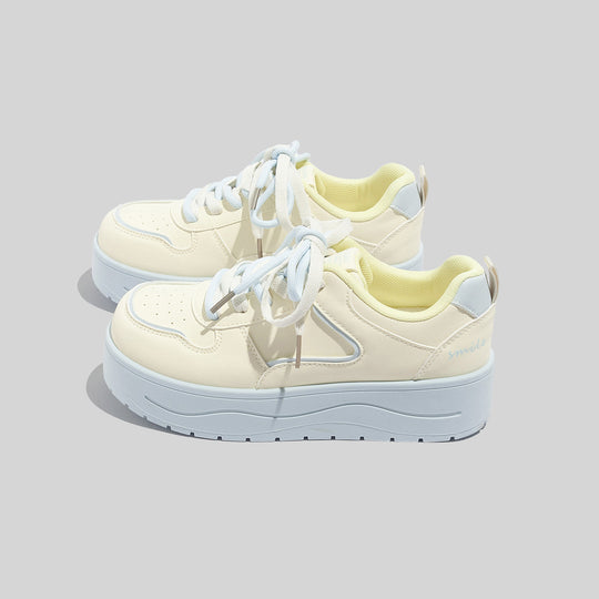 Damen Plattform Sneakers mit atmungsaktiver Oberfläche und gepolsterter Dämpfung EB