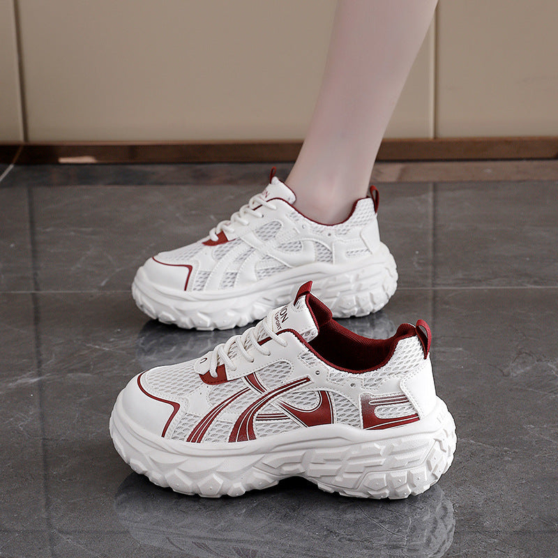 Damen Sportliche Chunky Sneaker mit atmungsaktivem Mesh-Obermaterial und federleichtem Dämpfungssystem EB