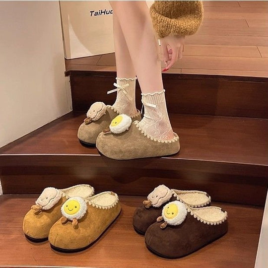 Damen Flauschige Hausschuhe mit niedlichen Tiermotiven EB