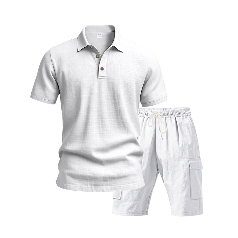 Herren Freizeit-Set mit atmungsaktivem Polo-Shirt und komfortablen Shorts EB