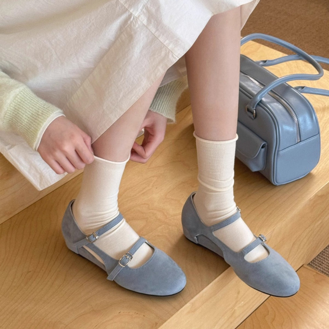 Damen elegante Mary Jane Ballerinas mit modischem Riemchen EB