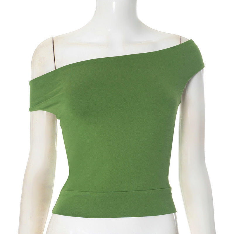 Damen trendiges Neckholder-Top mit elegantem V-Ausschnitt und figurschmeichelndem Schnitt EB