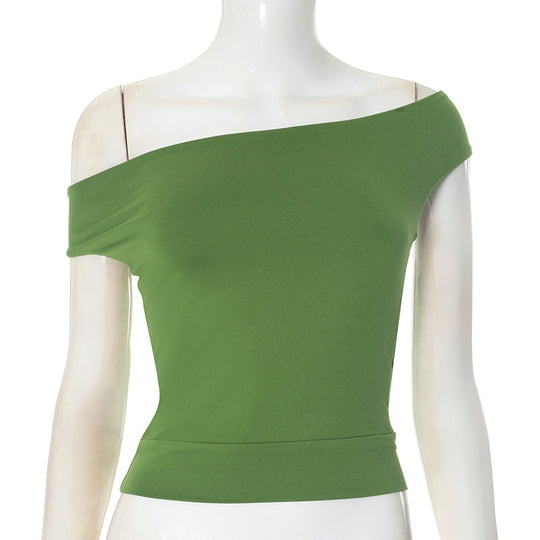 Damen trendiges Neckholder-Top mit elegantem V-Ausschnitt und figurschmeichelndem Schnitt EB