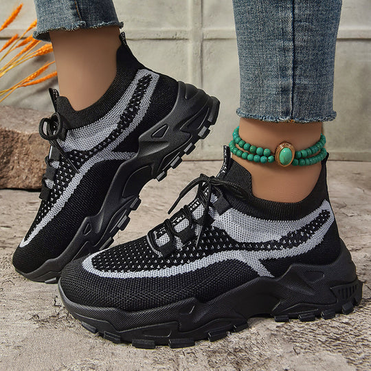 Damen Sportliche High-Performance Sneakers mit atmungsaktivem Mesh-Obermaterial und flexiblem Sohlen-Design EB
