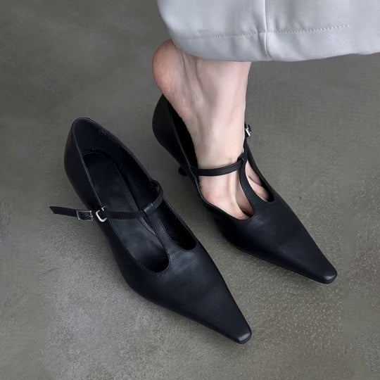 Damen elegante Slingback-Pumps mit modischem Schlitzdesign EB