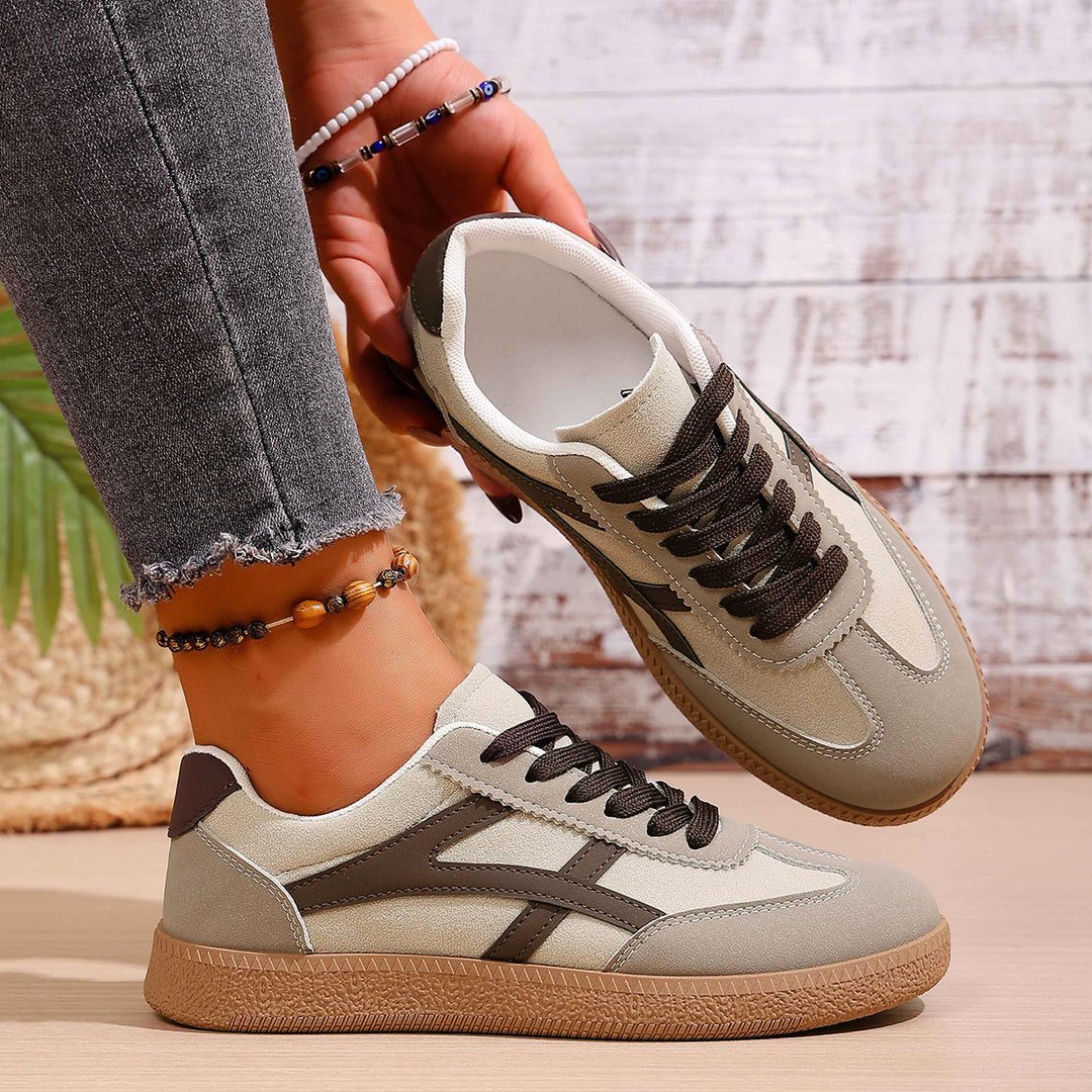 Damen modische Sneakers aus hochwertigem Wildleder mit rutschfester Sohle EB