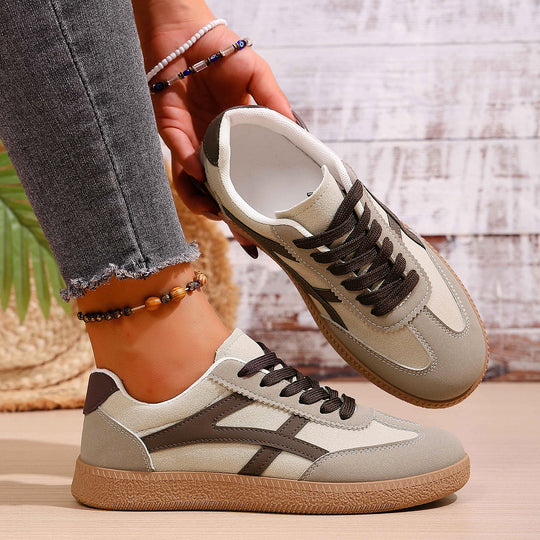 Damen modische Sneakers aus hochwertigem Wildleder mit rutschfester Sohle EB