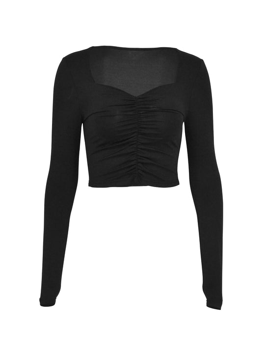 Damen Crop-Top mit raffinierten Raffungseffekten EB