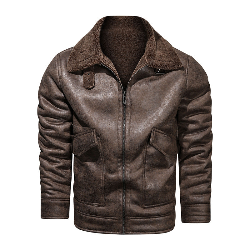 Herren jacke mit warmem Fleeceinnenfutter und praktischen Taschen EB