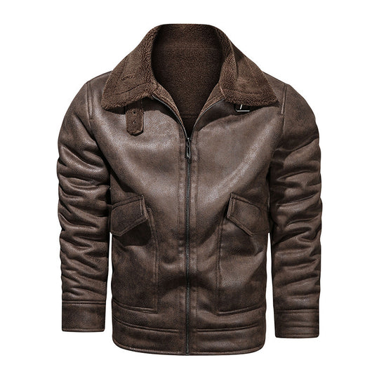Herren jacke mit warmem Fleeceinnenfutter und praktischen Taschen EB