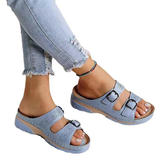 Damen modische Clogs mit verstellbaren Schnallen EB