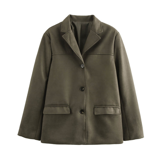 Damen elegante Jacke im modernen Schnitt mit praktischen Taschen EB