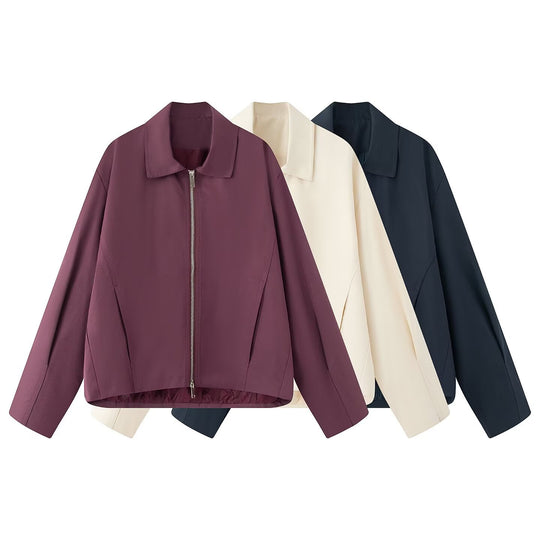 Damen modische Übergangsjacke mit edlem Stehkragen EB