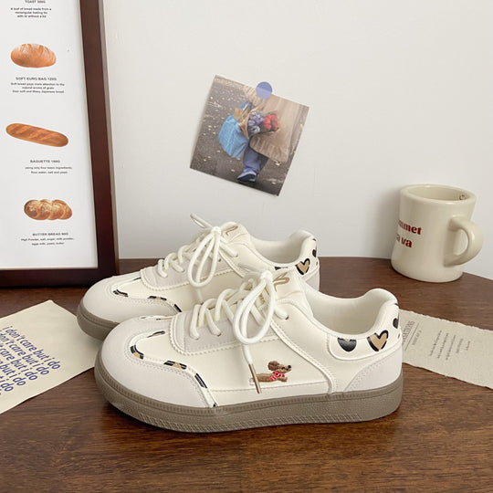 Damen Sneakers mit verspieltem Tiermotiv und atmungsaktiver Oberflächenstruktur EB