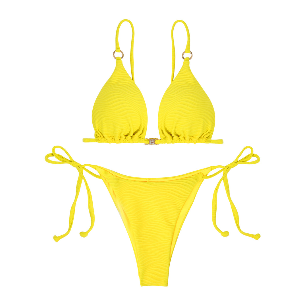 Damen Triangel-Bikini mit raffinierten Ringen EB