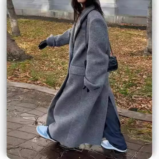 Damen Oversized Wollmantel EB