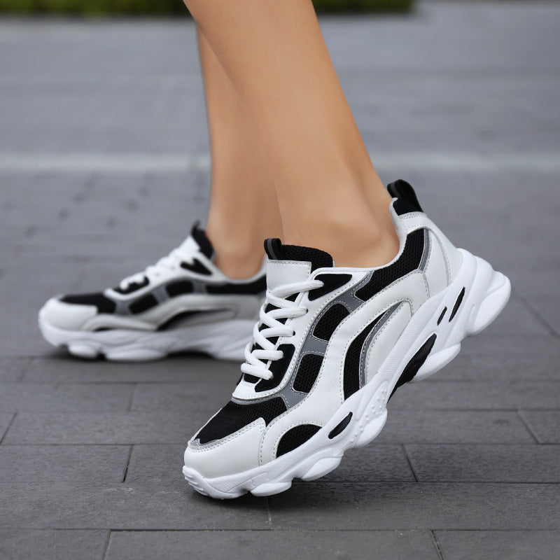 Damen sportive Komfort-Sneaker mit atmungsaktivem Obermaterial und dämpfender Sohle EB