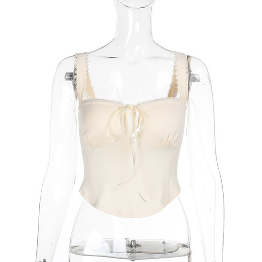 Damen Top mit Spaghetti-Trägern und Raffungen EB