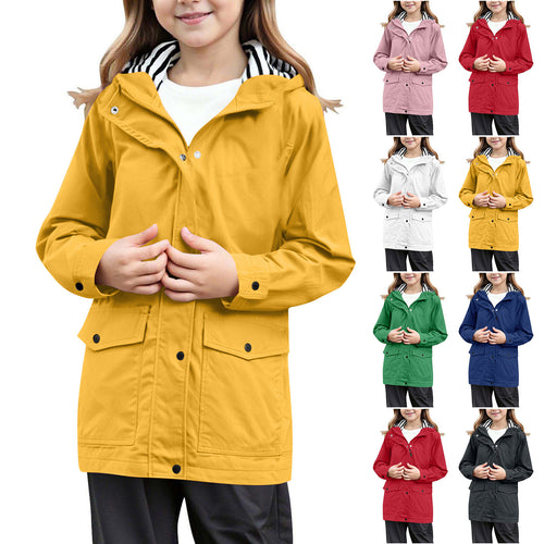 Damen wetterfeste Parkajacke mit praktischen Taschen und verstellbarem Kapuzenkragen EB