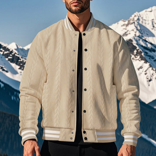 Herren lässige Bomberjacke mit strukturiertem Design EB