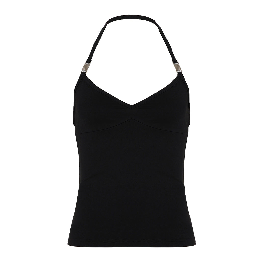 Damen Sportliches Spaghetti-Trägertop mit eleganten Akzenten EB