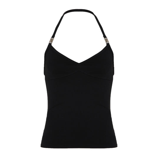 Damen Sportliches Spaghetti-Trägertop mit eleganten Akzenten EB