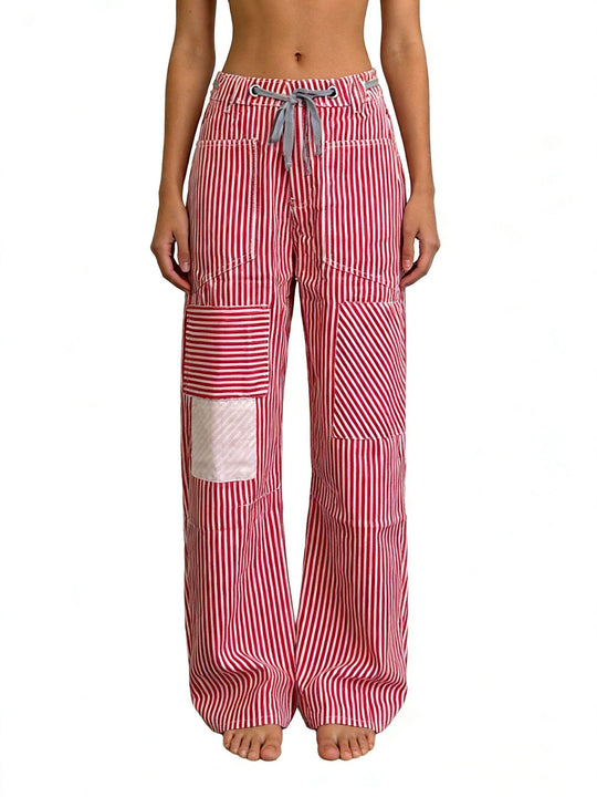 Damen weite Cargo-Hose mit praktischen Taschen und einzigartigem Design EB