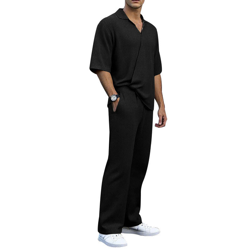 Herren elegantes Freizeit-Outfit aus weichem Strickmaterial mit lässigem Schnitt EB