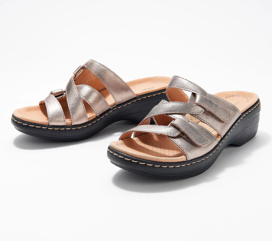 Damen Komfortable Clogs mit anatomischem Fußbett und modischem Riemendesign EB